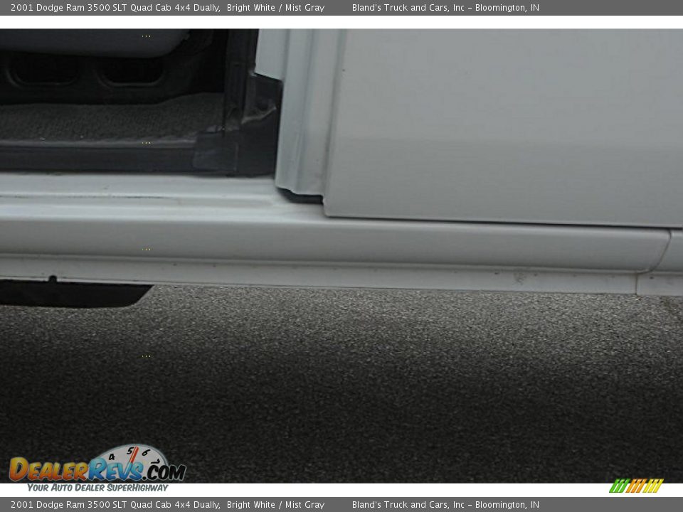 2001 Dodge Ram 3500 SLT Quad Cab 4x4 Dually Bright White / Mist Gray Photo #20