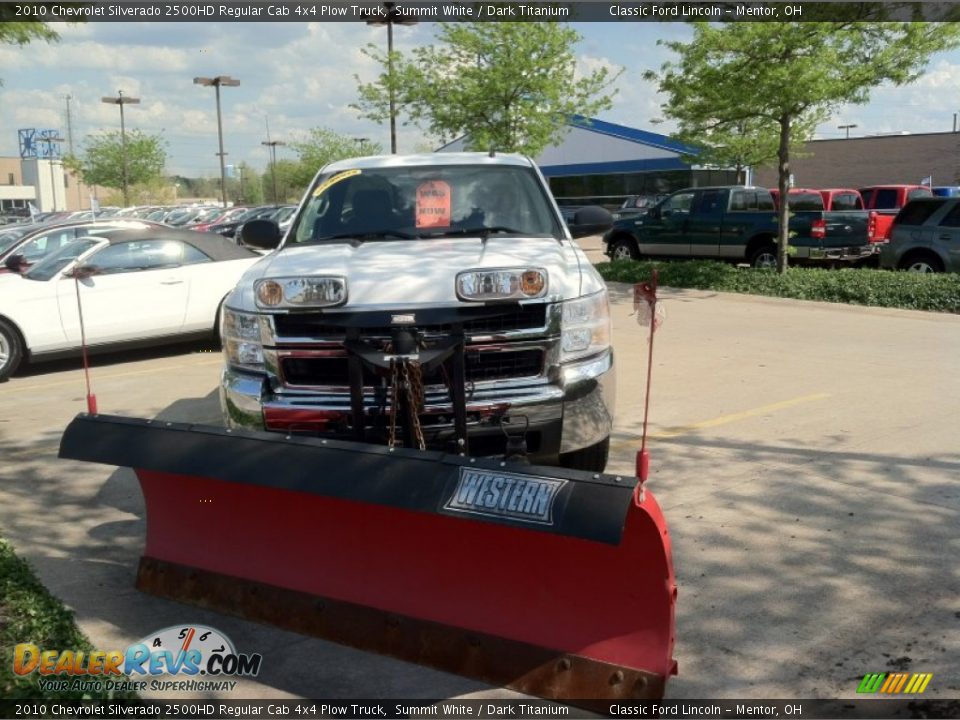 2010 Chevrolet Silverado 2500HD Regular Cab 4x4 Plow Truck Summit White / Dark Titanium Photo #3