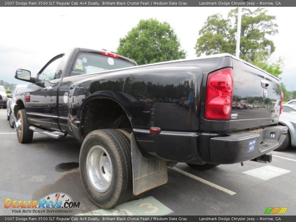 Brilliant Black Crystal Pearl 2007 Dodge Ram 3500 SLT Regular Cab 4x4 Dually Photo #2