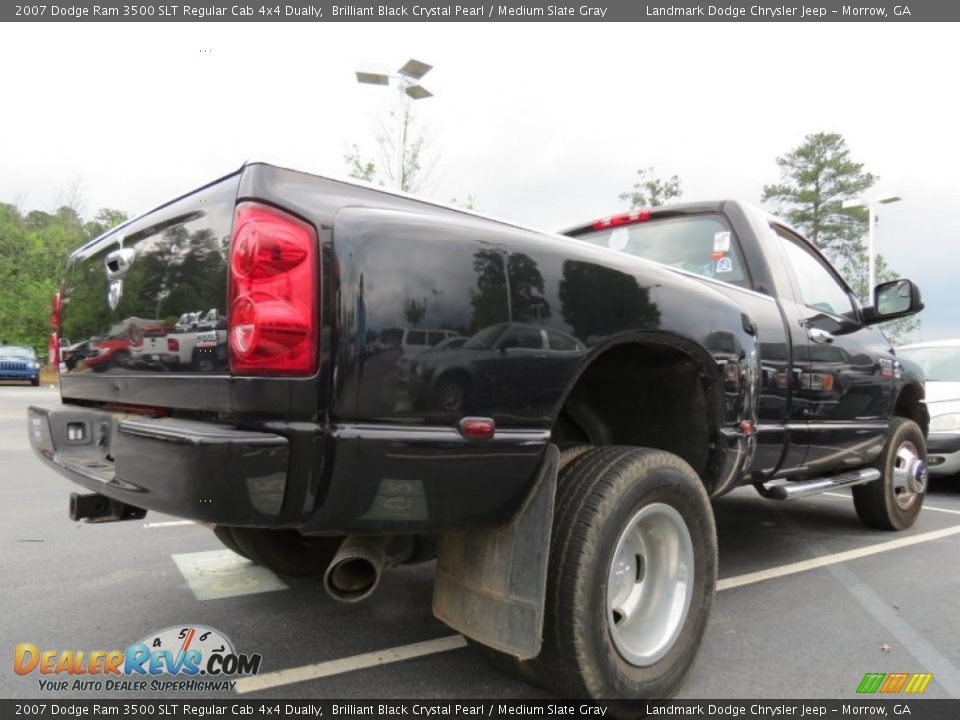 2007 Dodge Ram 3500 SLT Regular Cab 4x4 Dually Brilliant Black Crystal Pearl / Medium Slate Gray Photo #3