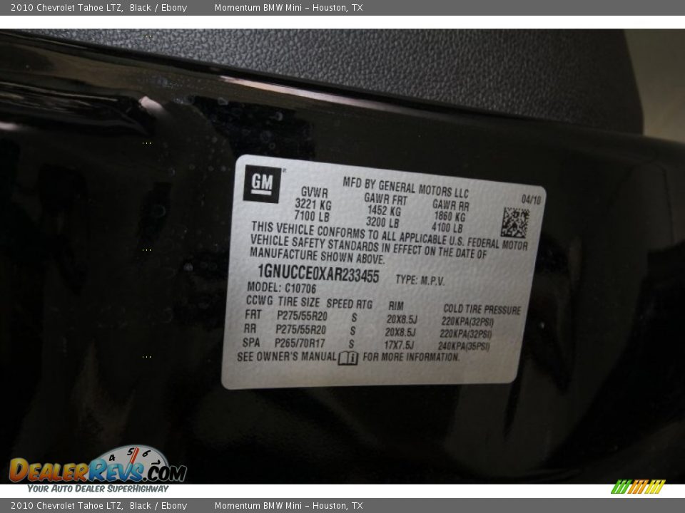 2010 Chevrolet Tahoe LTZ Black / Ebony Photo #9