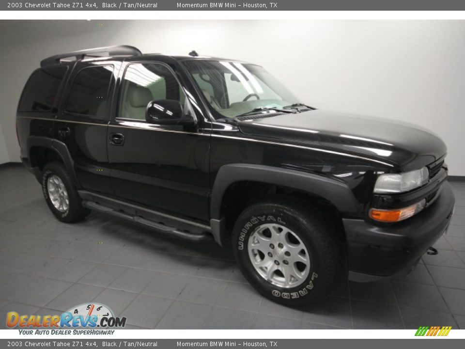 2003 Chevrolet Tahoe Z71 4x4 Black / Tan/Neutral Photo #1