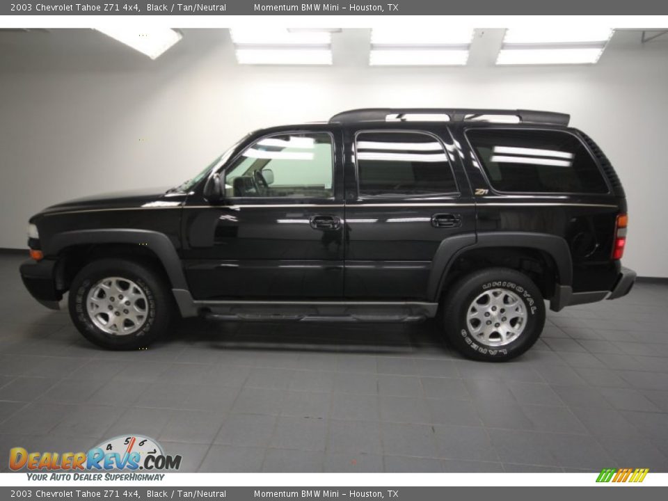 2003 Chevrolet Tahoe Z71 4x4 Black / Tan/Neutral Photo #2