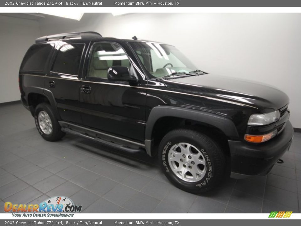 2003 Chevrolet Tahoe Z71 4x4 Black / Tan/Neutral Photo #8