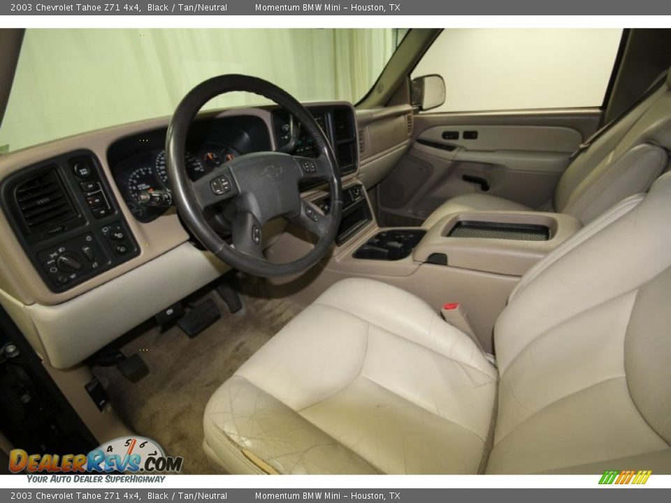 2003 Chevrolet Tahoe Z71 4x4 Black / Tan/Neutral Photo #13