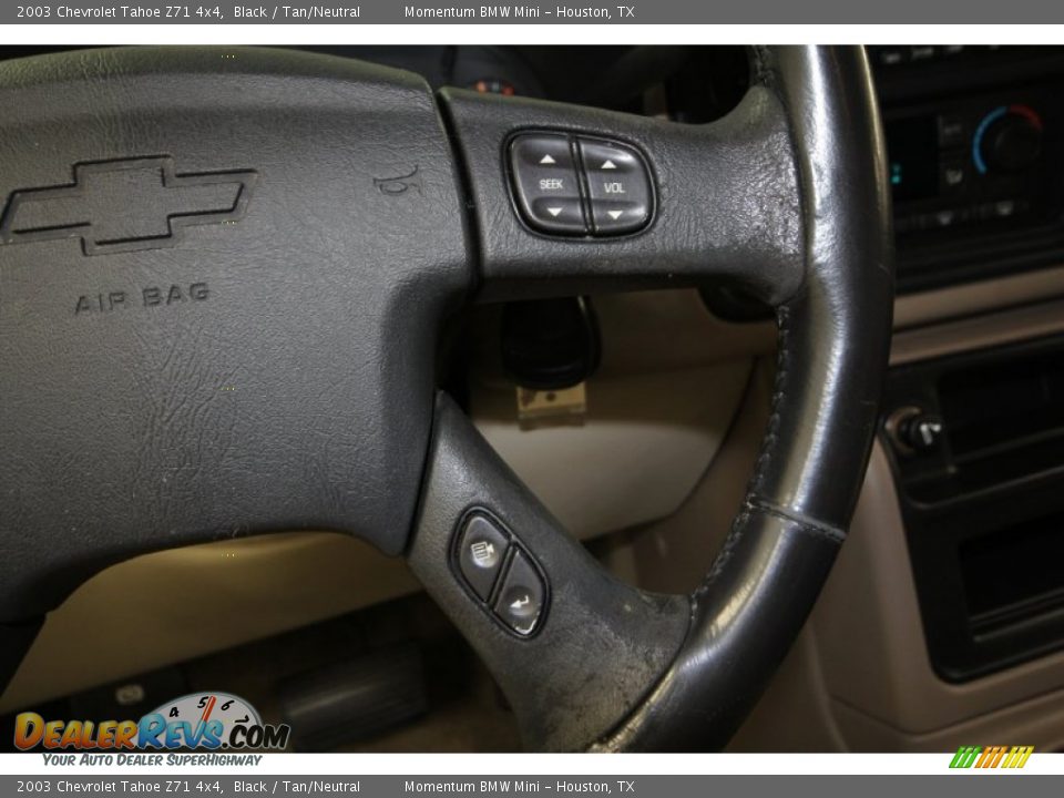 2003 Chevrolet Tahoe Z71 4x4 Black / Tan/Neutral Photo #24