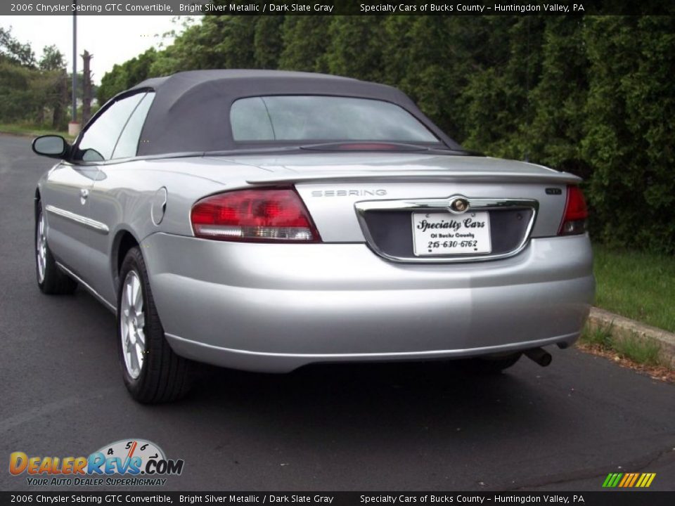2006 Chrysler Sebring GTC Convertible Bright Silver Metallic / Dark Slate Gray Photo #7