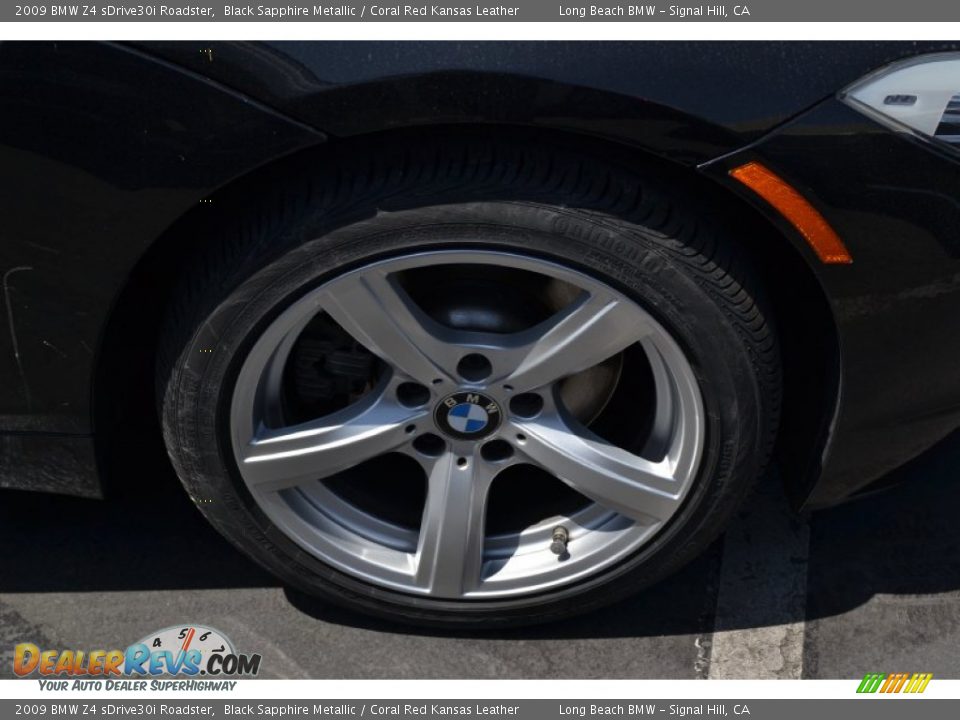 2009 BMW Z4 sDrive30i Roadster Black Sapphire Metallic / Coral Red Kansas Leather Photo #2