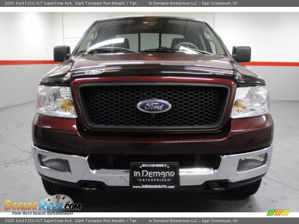 2005 Ford F150 XLT SuperCrew 4x4 Dark Toreador Red Metallic / Tan Photo #2