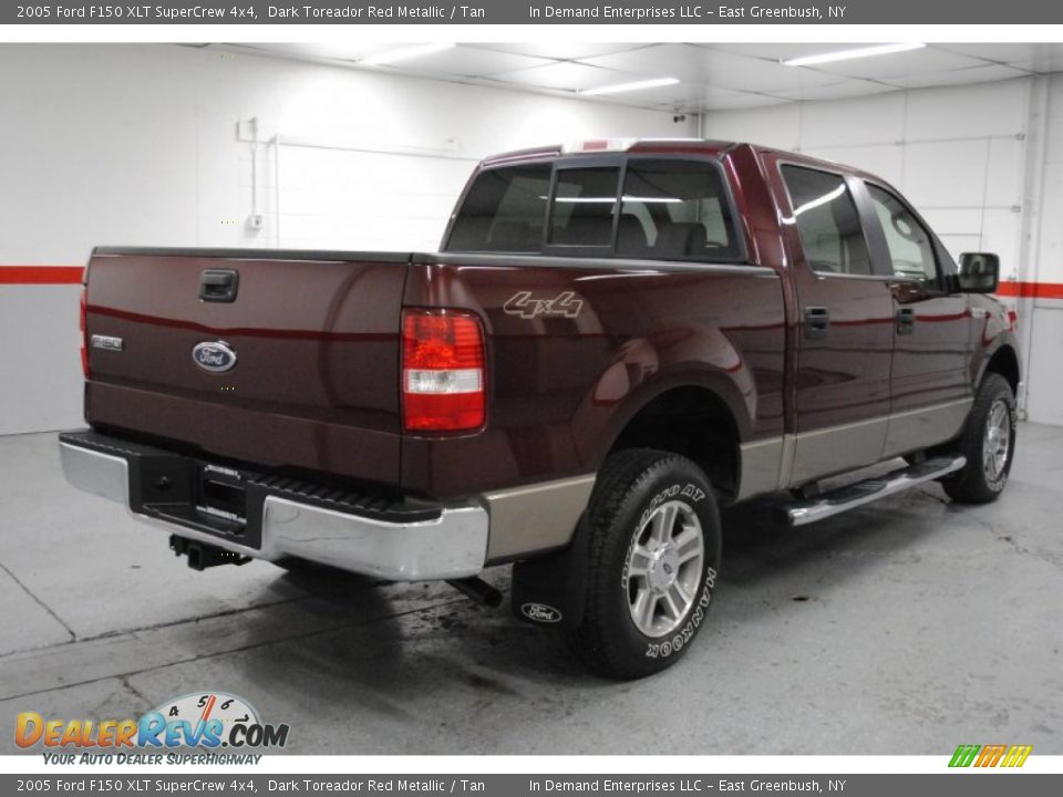 2005 Ford F150 XLT SuperCrew 4x4 Dark Toreador Red Metallic / Tan Photo #5