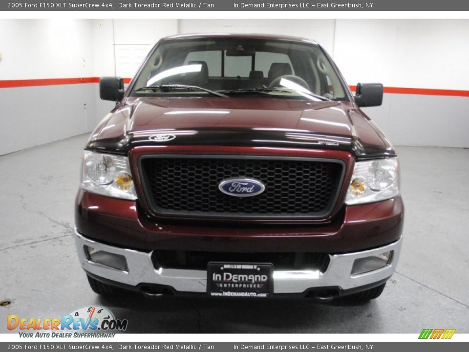 2005 Ford F150 XLT SuperCrew 4x4 Dark Toreador Red Metallic / Tan Photo #14