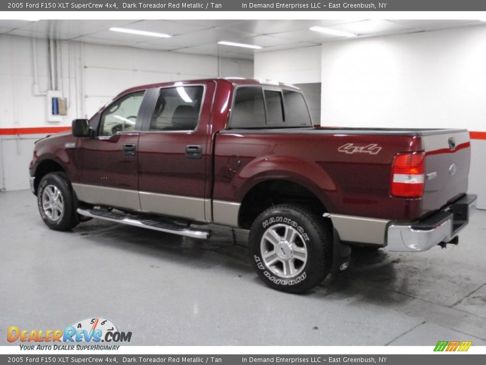 2005 Ford F150 XLT SuperCrew 4x4 Dark Toreador Red Metallic / Tan Photo #19