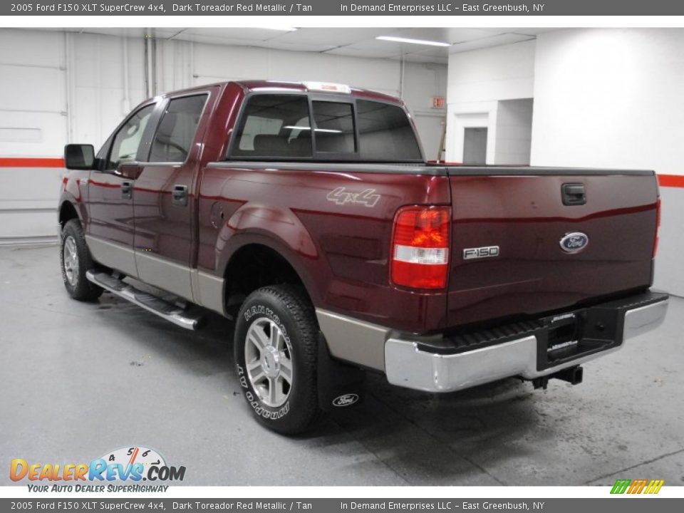 2005 Ford F150 XLT SuperCrew 4x4 Dark Toreador Red Metallic / Tan Photo #20