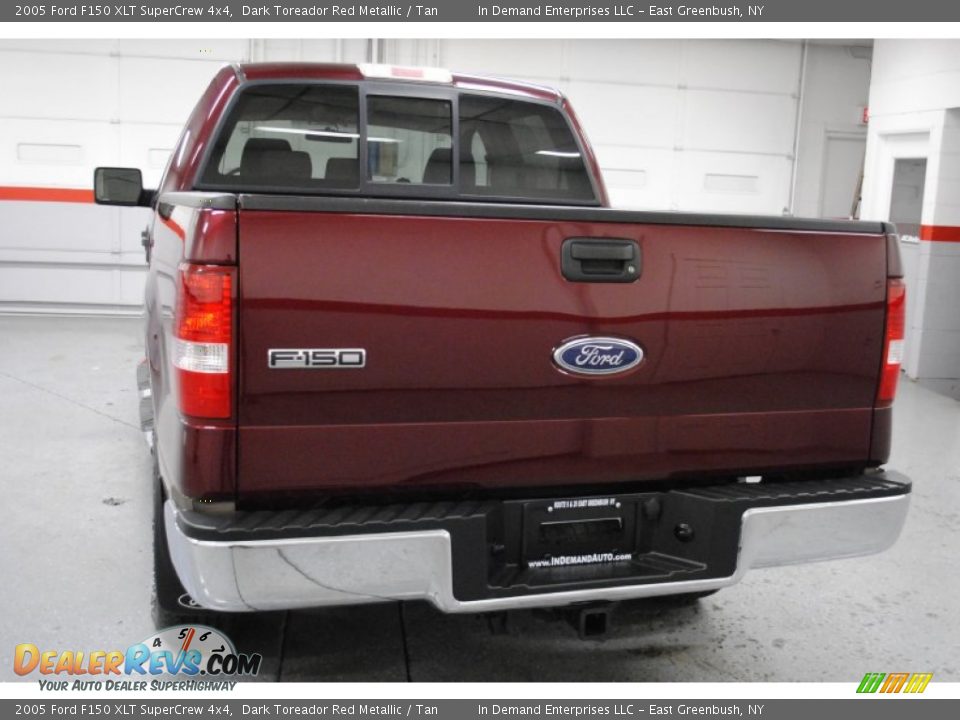 2005 Ford F150 XLT SuperCrew 4x4 Dark Toreador Red Metallic / Tan Photo #22