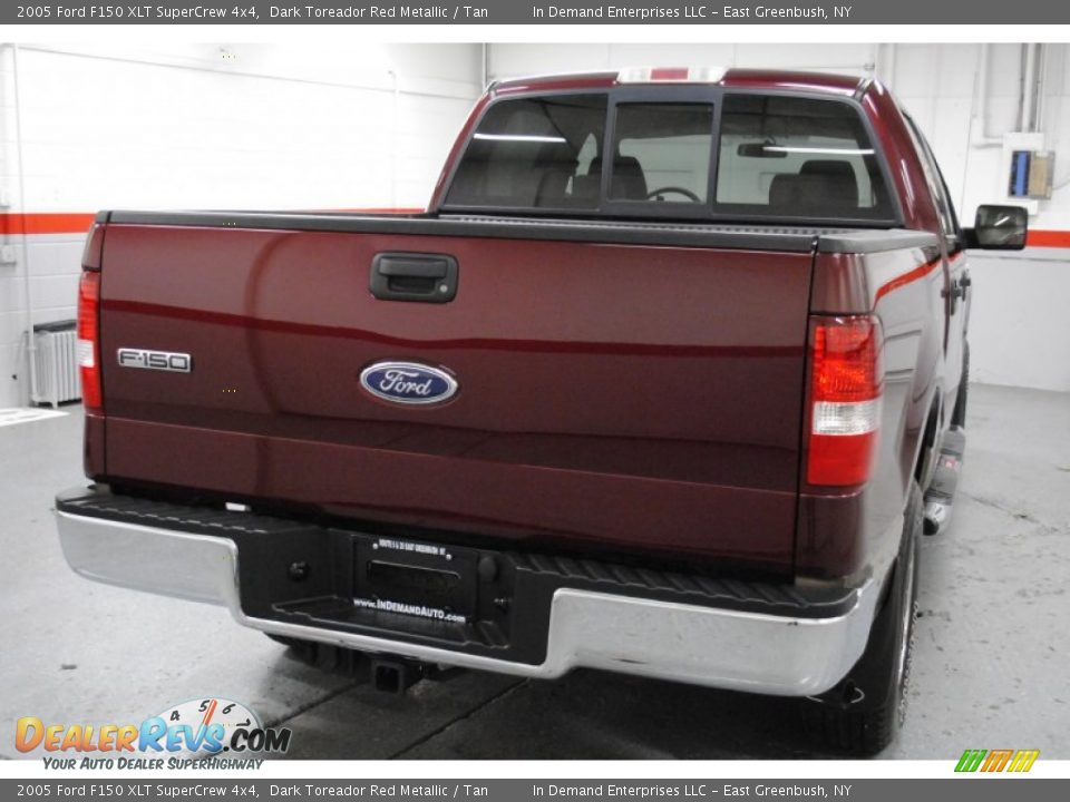 2005 Ford F150 XLT SuperCrew 4x4 Dark Toreador Red Metallic / Tan Photo #23