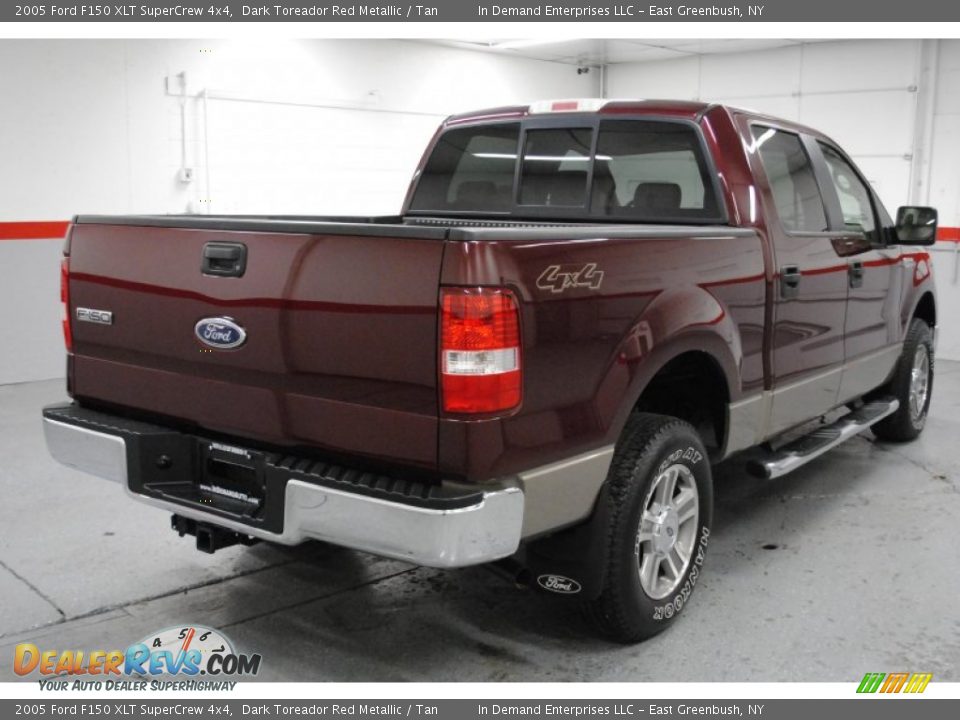 2005 Ford F150 XLT SuperCrew 4x4 Dark Toreador Red Metallic / Tan Photo #24