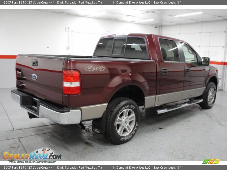 2005 Ford F150 XLT SuperCrew 4x4 Dark Toreador Red Metallic / Tan Photo #25