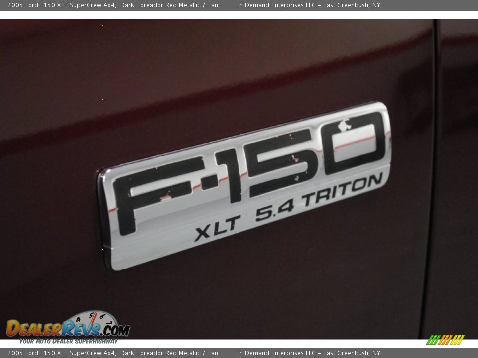 2005 Ford F150 XLT SuperCrew 4x4 Dark Toreador Red Metallic / Tan Photo #32