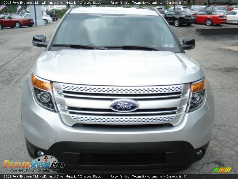 2013 Ford Explorer XLT 4WD Ingot Silver Metallic / Charcoal Black Photo #3