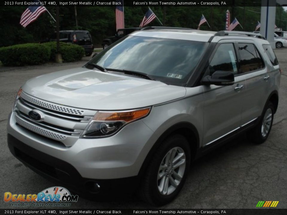 2013 Ford Explorer XLT 4WD Ingot Silver Metallic / Charcoal Black Photo #4