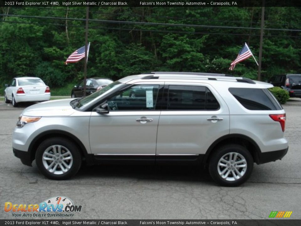 2013 Ford Explorer XLT 4WD Ingot Silver Metallic / Charcoal Black Photo #5