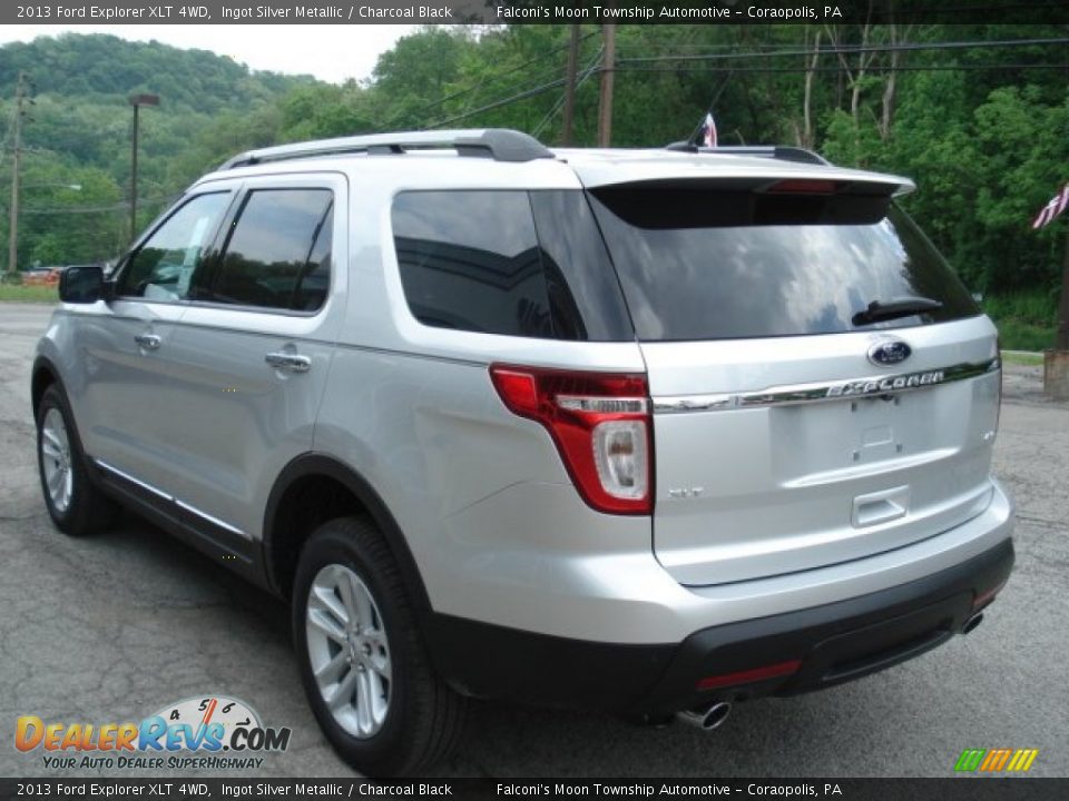 2013 Ford Explorer XLT 4WD Ingot Silver Metallic / Charcoal Black Photo #6
