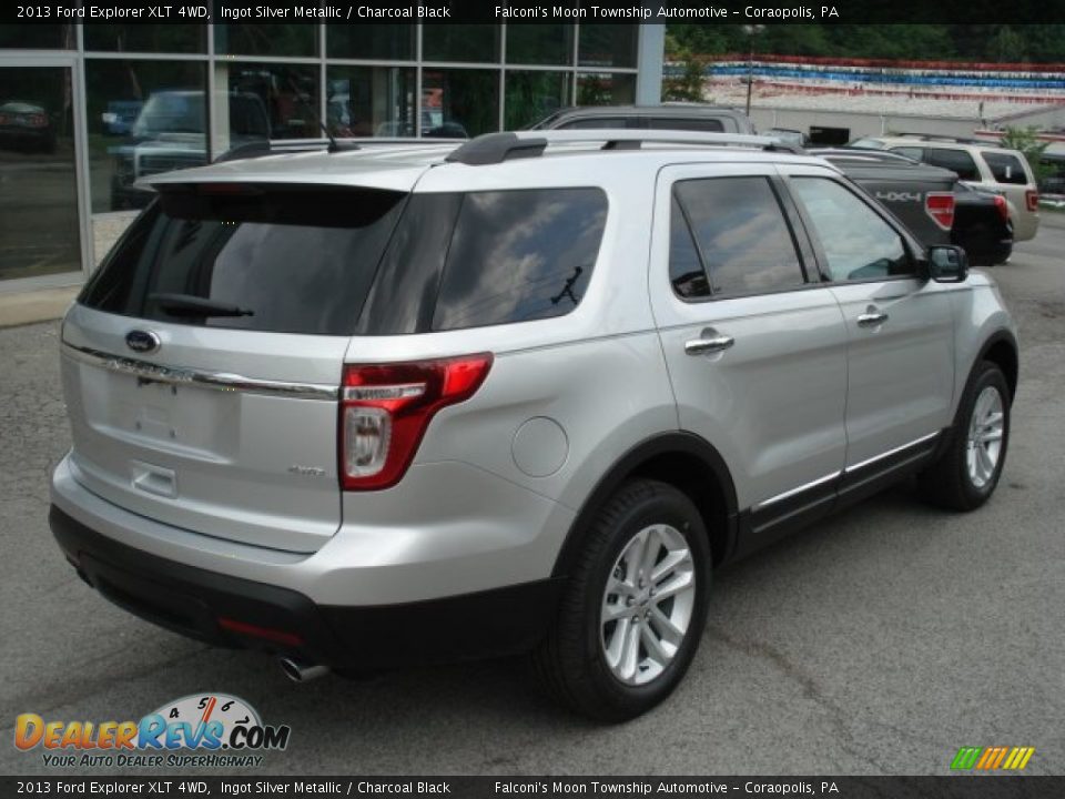 2013 Ford Explorer XLT 4WD Ingot Silver Metallic / Charcoal Black Photo #8