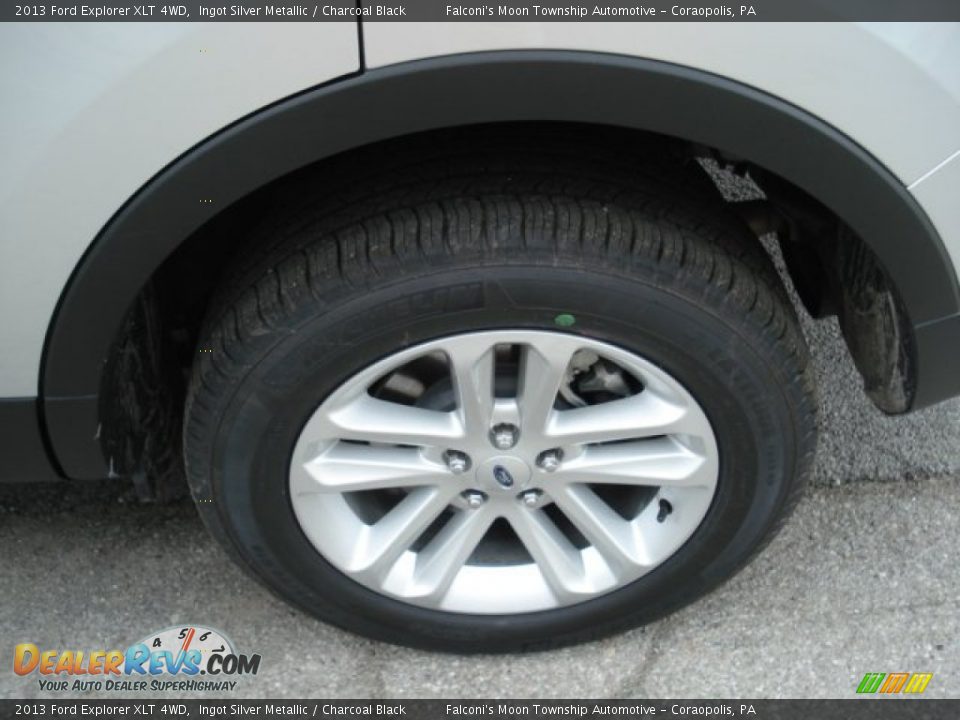 2013 Ford Explorer XLT 4WD Ingot Silver Metallic / Charcoal Black Photo #9