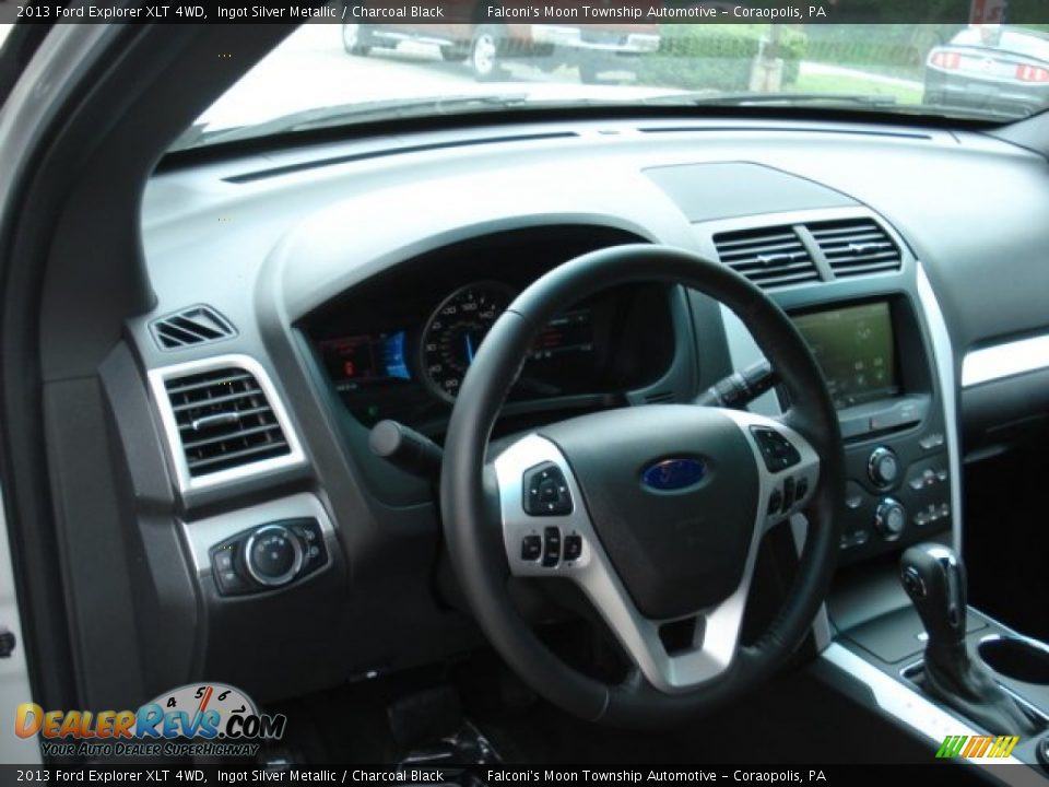 2013 Ford Explorer XLT 4WD Ingot Silver Metallic / Charcoal Black Photo #10