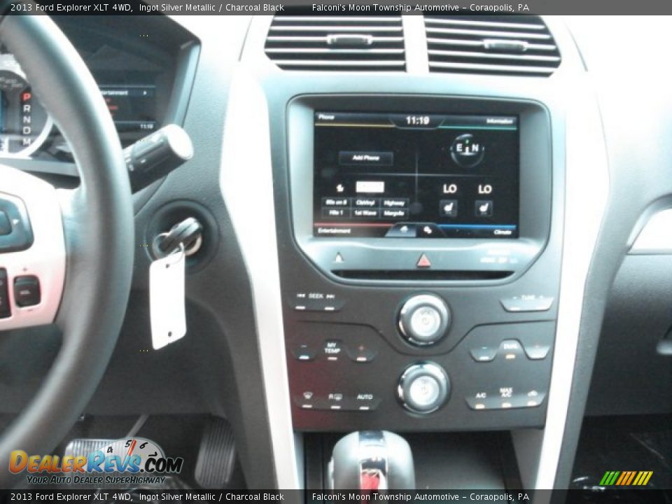 2013 Ford Explorer XLT 4WD Ingot Silver Metallic / Charcoal Black Photo #16