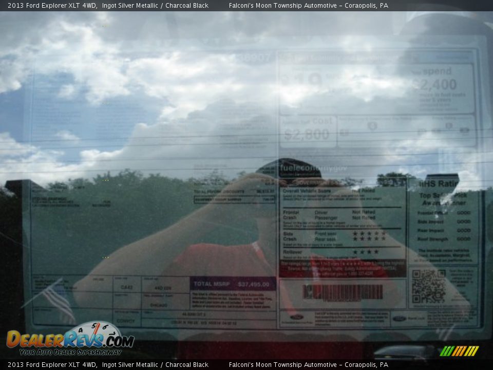 2013 Ford Explorer XLT 4WD Ingot Silver Metallic / Charcoal Black Photo #20