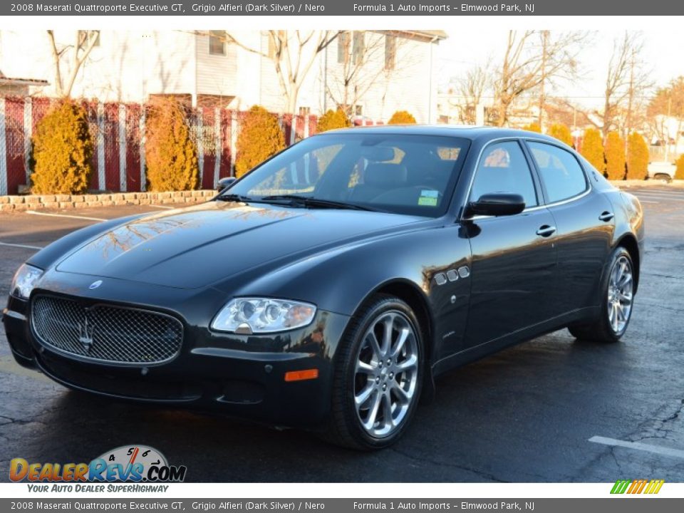 2008 Maserati Quattroporte Executive GT Grigio Alfieri (Dark Silver) / Nero Photo #2