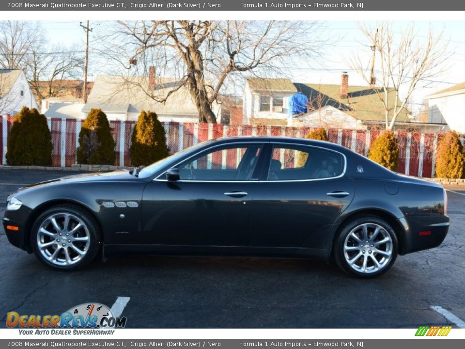 2008 Maserati Quattroporte Executive GT Grigio Alfieri (Dark Silver) / Nero Photo #3