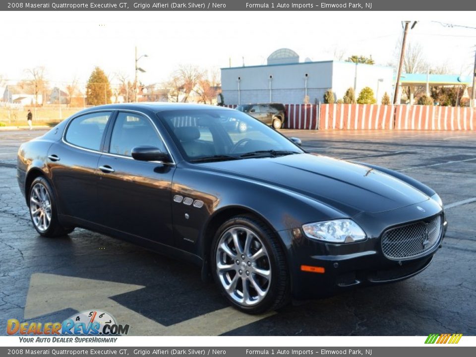 2008 Maserati Quattroporte Executive GT Grigio Alfieri (Dark Silver) / Nero Photo #8
