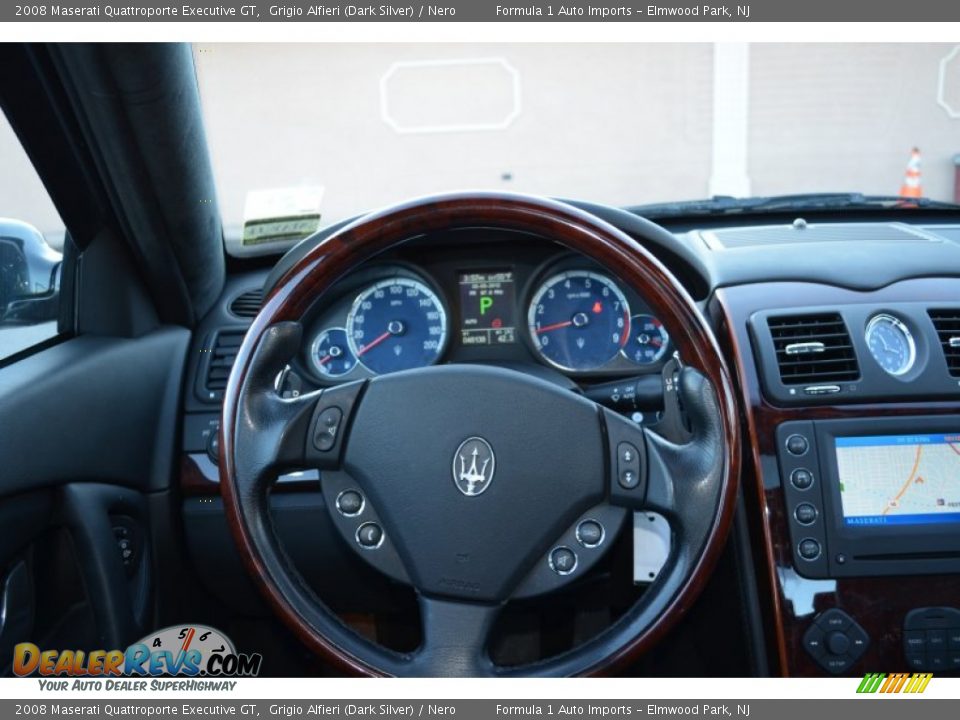 2008 Maserati Quattroporte Executive GT Grigio Alfieri (Dark Silver) / Nero Photo #14