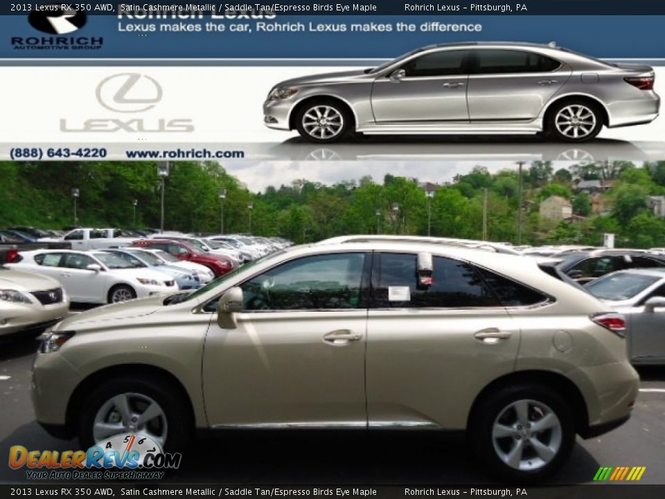 2013 Lexus RX 350 AWD Satin Cashmere Metallic / Saddle Tan/Espresso Birds Eye Maple Photo #1