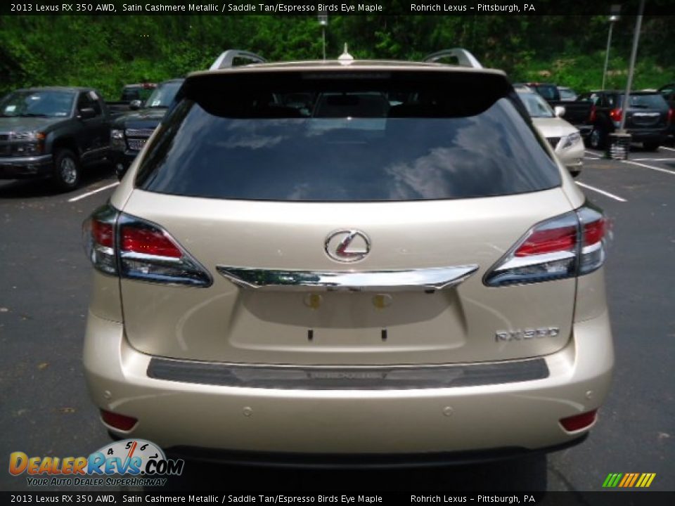 2013 Lexus RX 350 AWD Satin Cashmere Metallic / Saddle Tan/Espresso Birds Eye Maple Photo #3