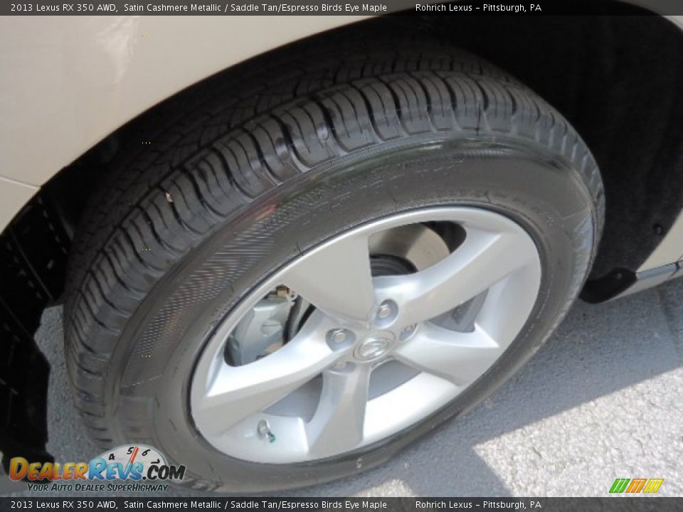2013 Lexus RX 350 AWD Satin Cashmere Metallic / Saddle Tan/Espresso Birds Eye Maple Photo #9
