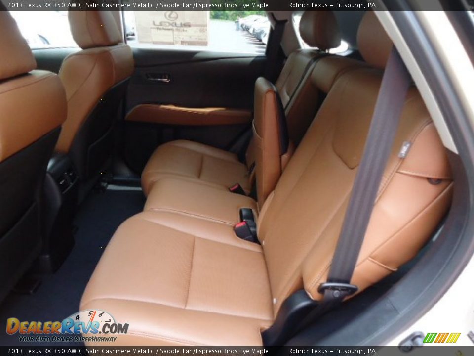 Saddle Tan/Espresso Birds Eye Maple Interior - 2013 Lexus RX 350 AWD Photo #11