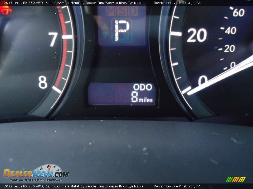 2013 Lexus RX 350 AWD Satin Cashmere Metallic / Saddle Tan/Espresso Birds Eye Maple Photo #20