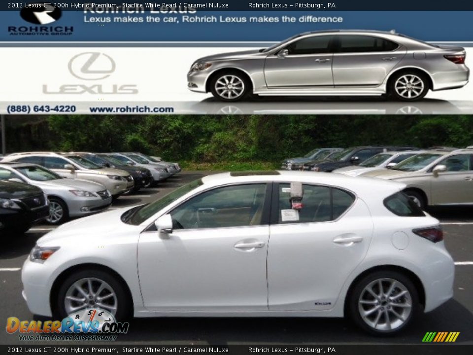 2012 Lexus CT 200h Hybrid Premium Starfire White Pearl / Caramel Nuluxe Photo #1