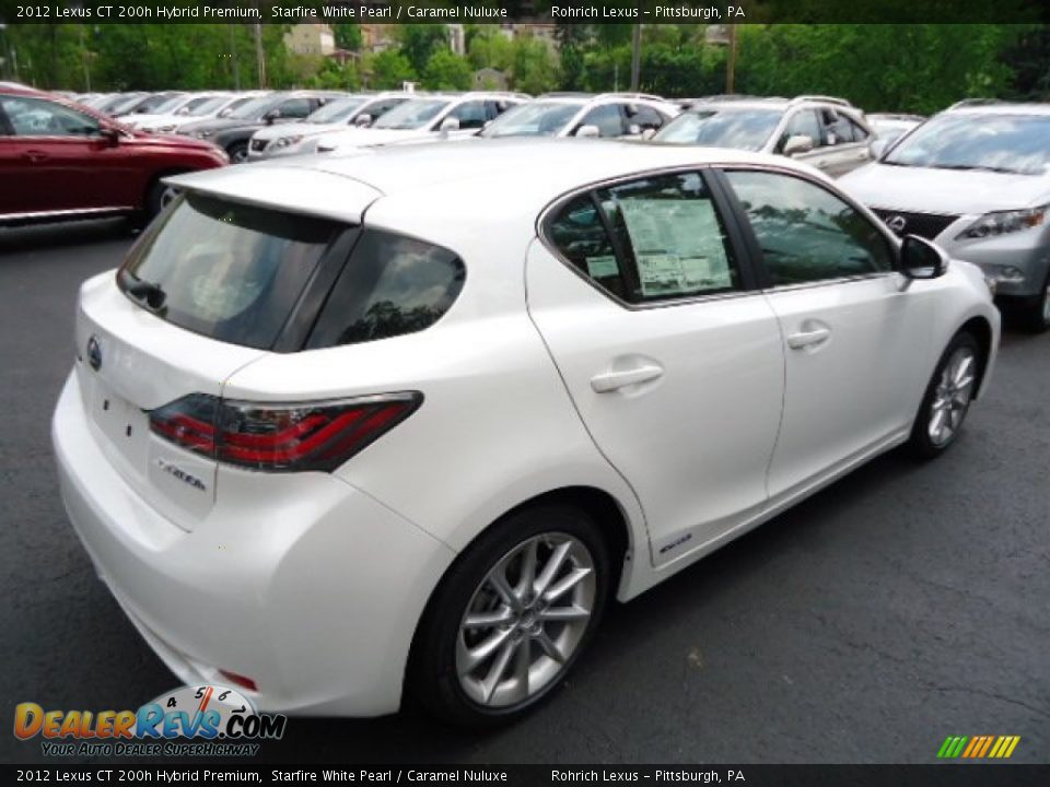 2012 Lexus CT 200h Hybrid Premium Starfire White Pearl / Caramel Nuluxe Photo #4