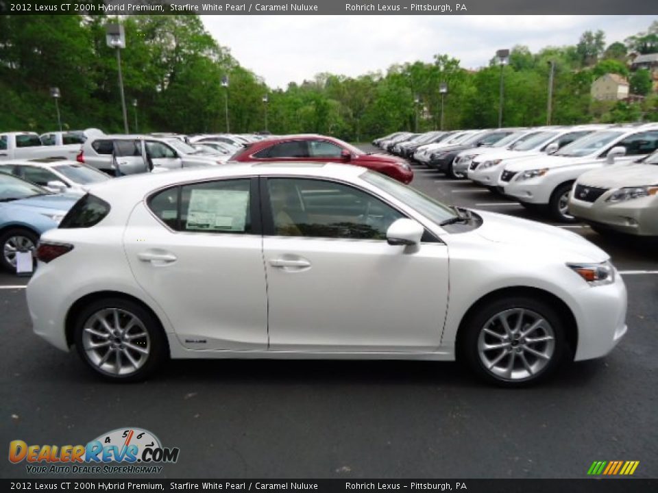 2012 Lexus CT 200h Hybrid Premium Starfire White Pearl / Caramel Nuluxe Photo #5