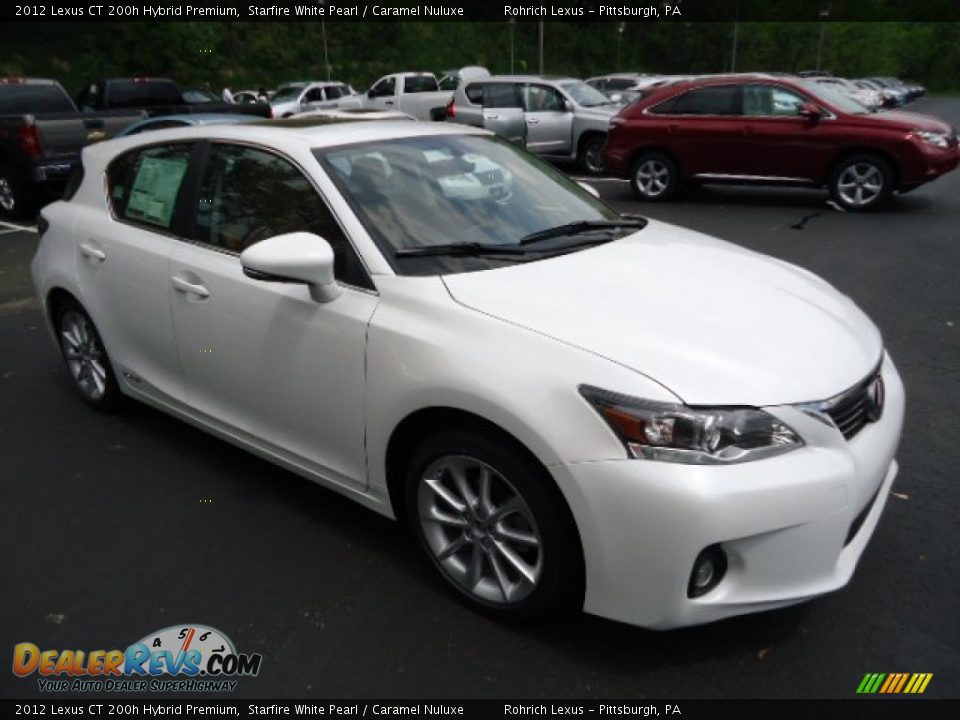 2012 Lexus CT 200h Hybrid Premium Starfire White Pearl / Caramel Nuluxe Photo #6