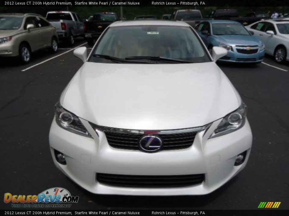 2012 Lexus CT 200h Hybrid Premium Starfire White Pearl / Caramel Nuluxe Photo #7