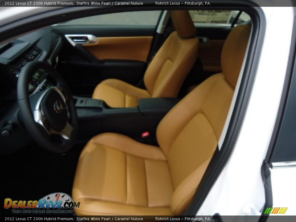 2012 Lexus CT 200h Hybrid Premium Starfire White Pearl / Caramel Nuluxe Photo #10