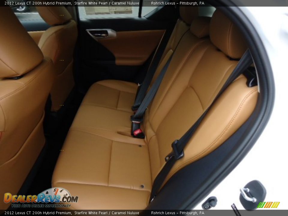 2012 Lexus CT 200h Hybrid Premium Starfire White Pearl / Caramel Nuluxe Photo #11