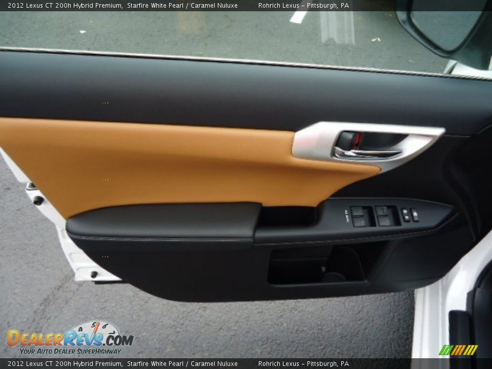 2012 Lexus CT 200h Hybrid Premium Starfire White Pearl / Caramel Nuluxe Photo #14