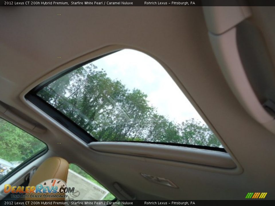 2012 Lexus CT 200h Hybrid Premium Starfire White Pearl / Caramel Nuluxe Photo #16
