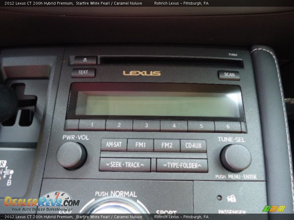 2012 Lexus CT 200h Hybrid Premium Starfire White Pearl / Caramel Nuluxe Photo #19